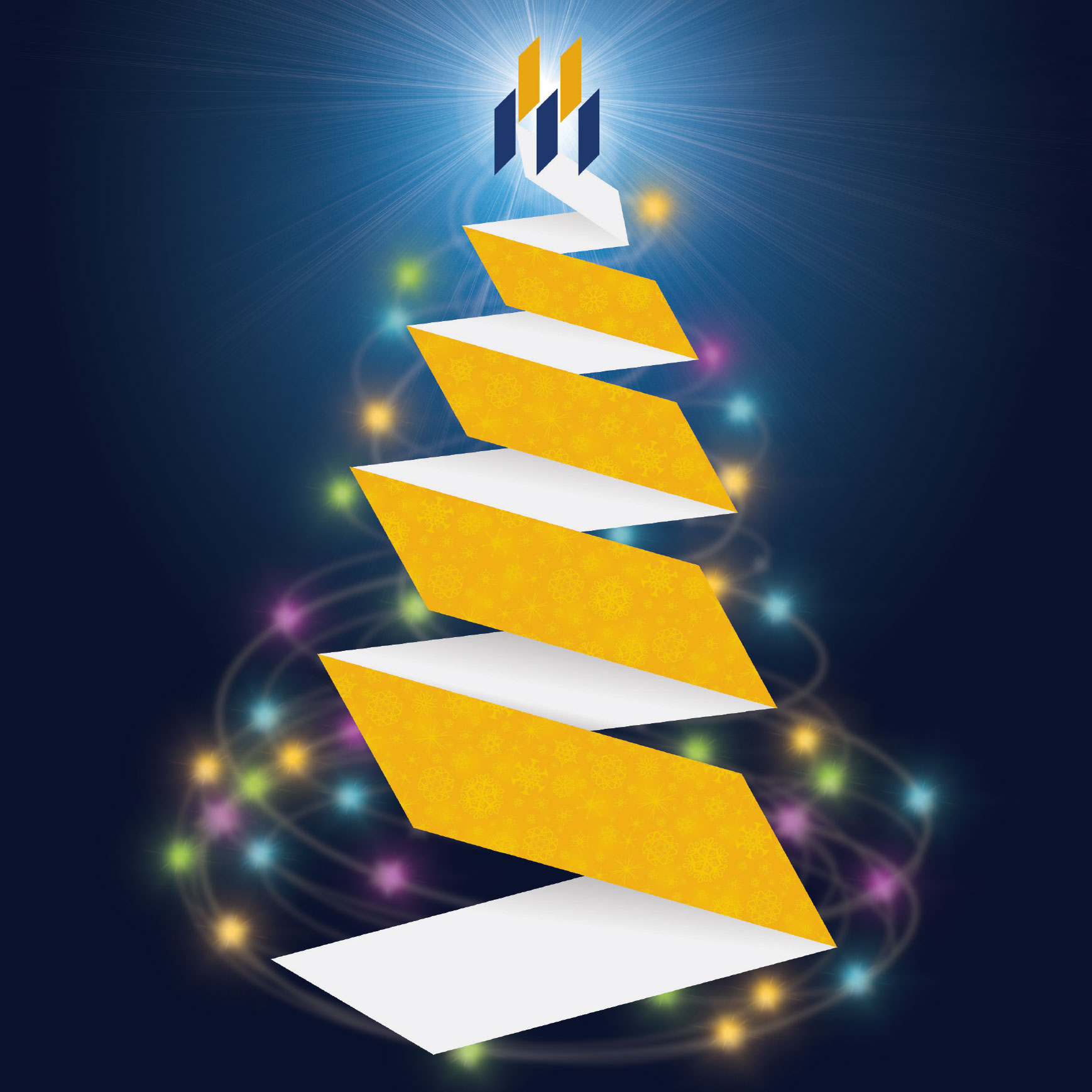 Andre Goguen Graphic Designer Umoncton Holiday Card Shiny Tree